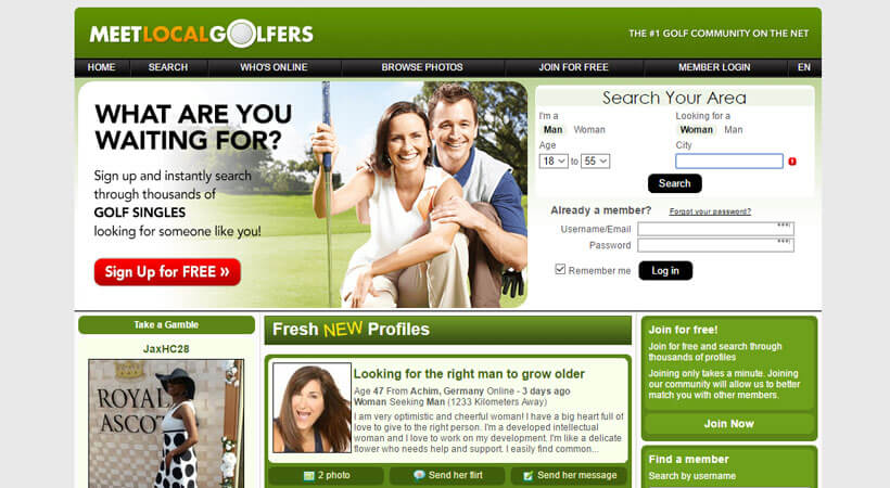 meet local golfers homepage