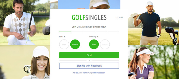 Golf Singles printscreen homepage